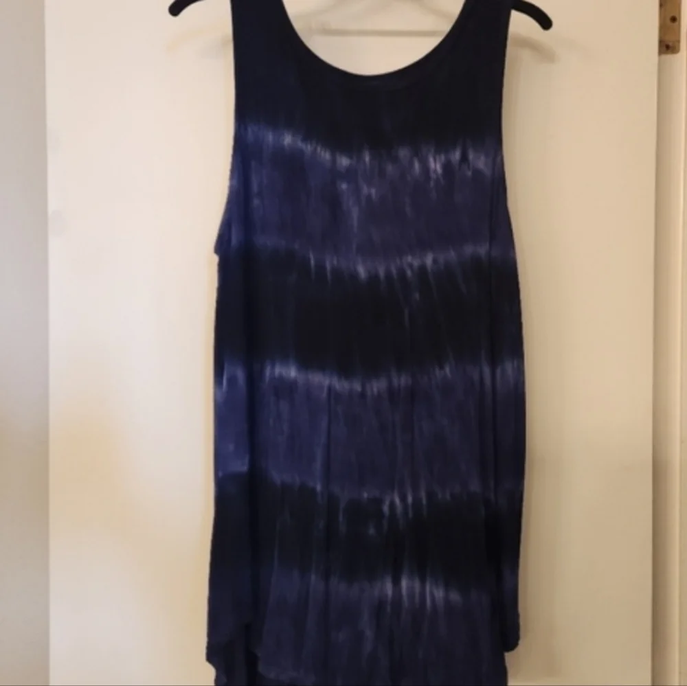 Women's Navy, Blue Tie Dye & Gray Tank Top Trio - Sleeveless Casual Tops